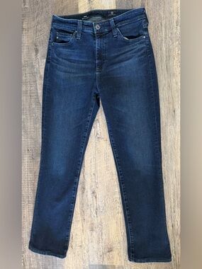 AG Adriano Goldschmied 27 Regular MARI High Rise Dark Blue Wash Straight Leg